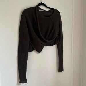 sarah pacini asymmetric crop top